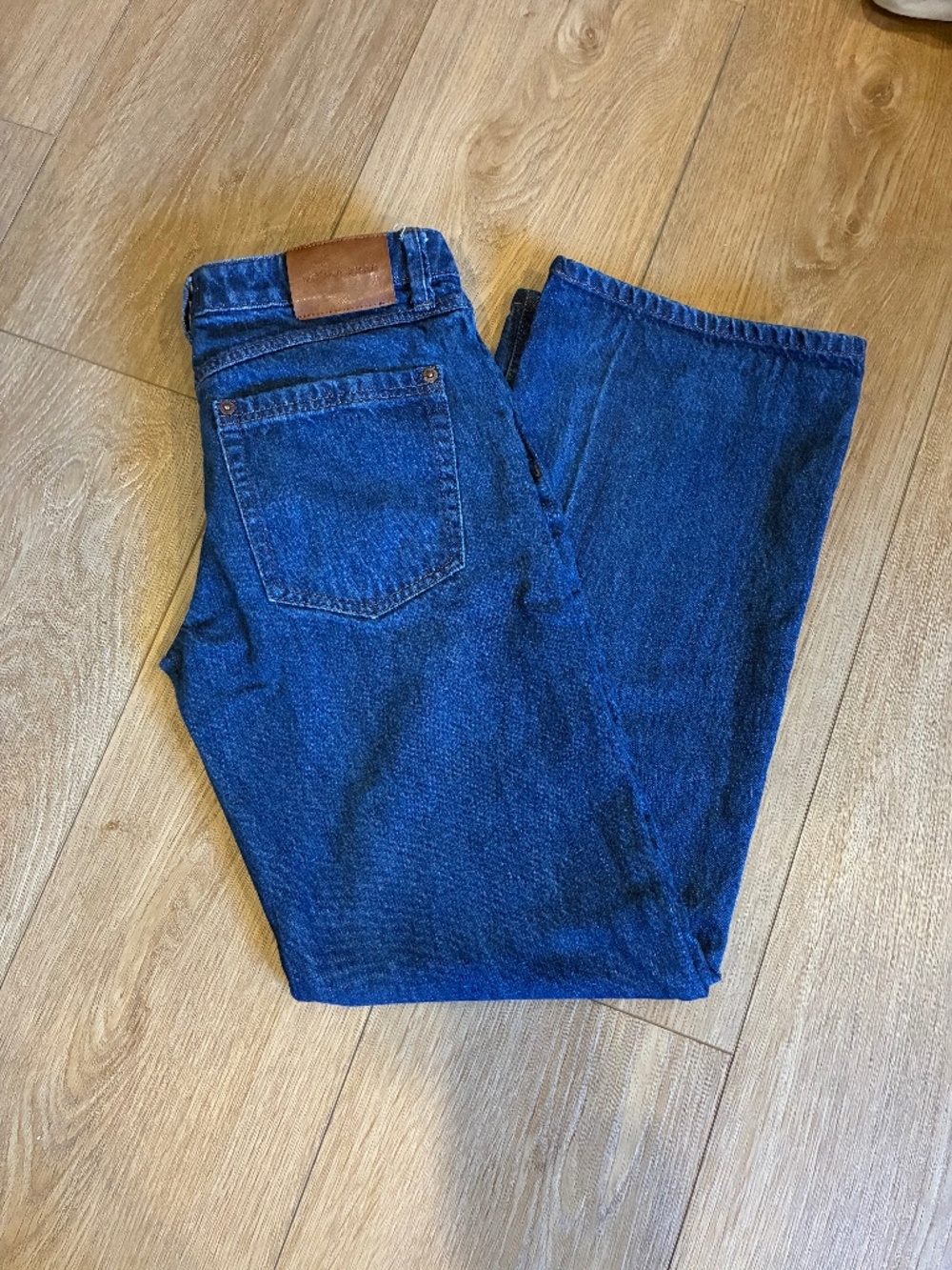 FREE PEOPLE button fly straight jeans